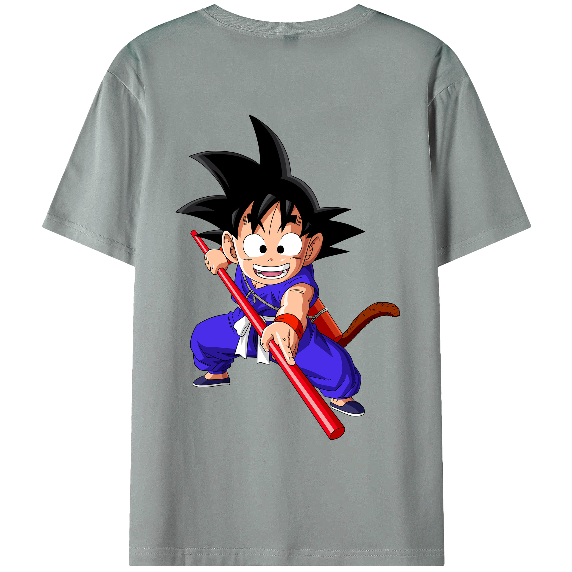 （画像用） ドラゴンボール 孫悟空（そん ごくう）Son Goku カカロット DRAGON BALL Kakarotto 綿100％ メンズ半袖Tシャツ（バックプリント） 通気性